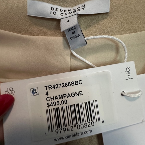 Derek Lam 10 Crosby | CHAMPAGNE Ruched Crepe Vest - Picture 3 of 5